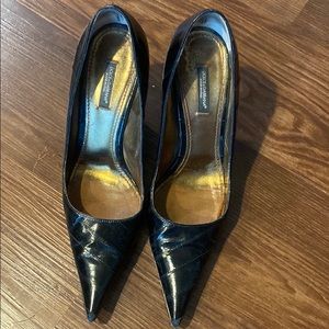 Dolce & Gabbana black leather heels